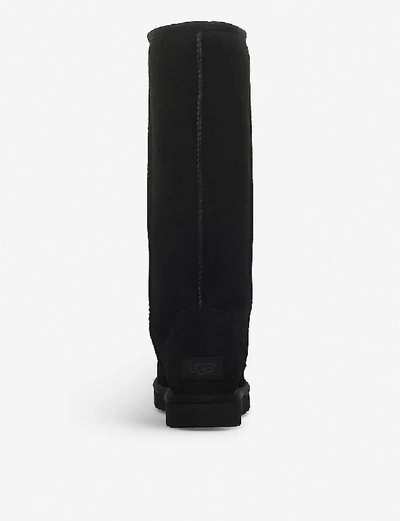 Ugg Classic Tall Ii Womens Suede Fur Lined Winter Boots In Black