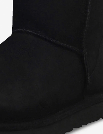Shop Ugg Womens Black Classic Ll Tall Sheepskin And Suede Boots