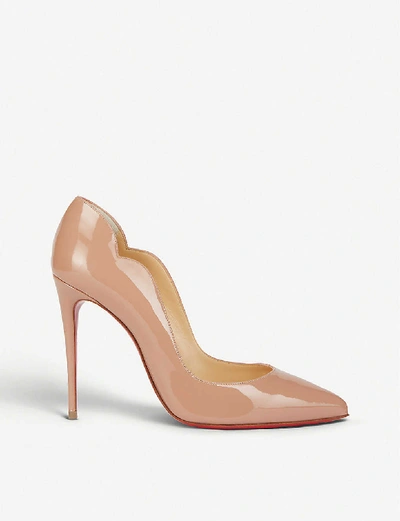 Shop Christian Louboutin Women's Nude Hot Chick 100 Patent-leather Courts In Nude (lingerie)