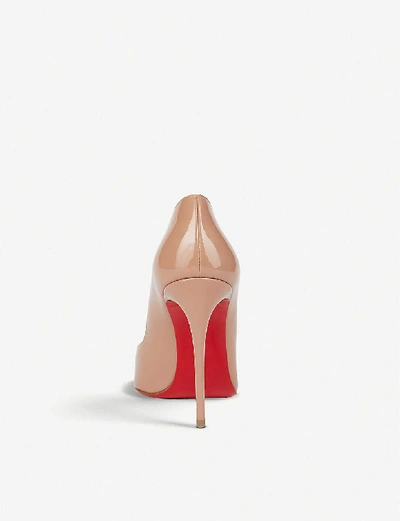 Shop Christian Louboutin Women's Nude Hot Chick 100 Patent-leather Courts In Nude (lingerie)