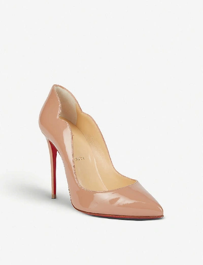 Shop Christian Louboutin Women's Nude Hot Chick 100 Patent-leather Courts In Nude (lingerie)