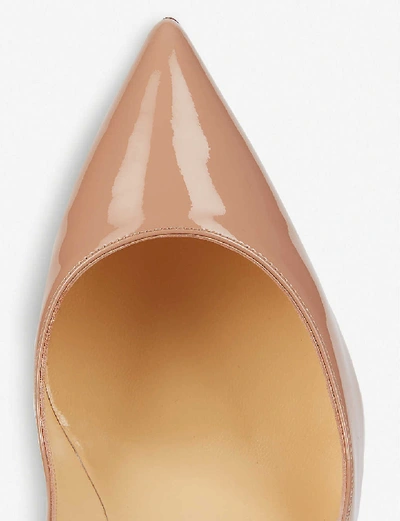 Shop Christian Louboutin Women's Nude Hot Chick 100 Patent-leather Courts In Nude (lingerie)