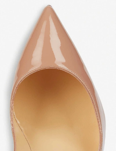 Shop Christian Louboutin Hot Chick 100 Patent-leather Courts In Nude (lingerie)