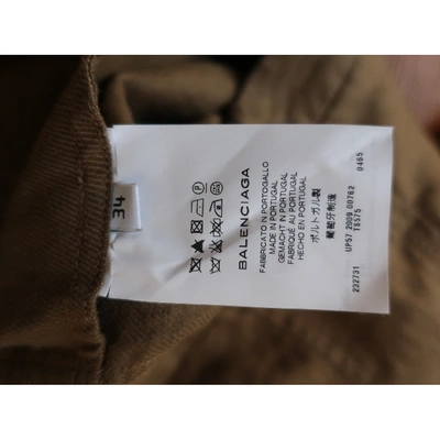 Pre-owned Balenciaga Khaki Cotton Shorts