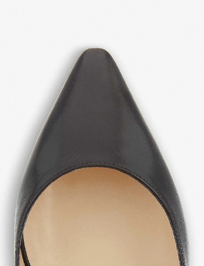 Jimmy Choo Womens Black Romy 85 Leather Courts In Black