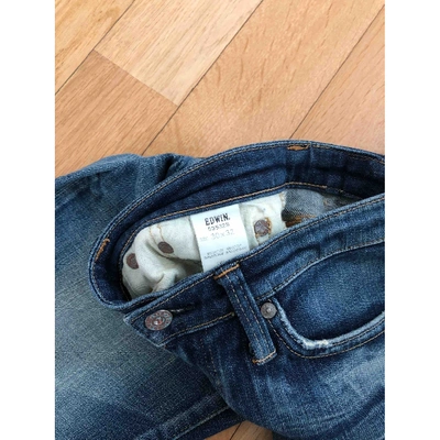 Pre-owned Edwin Straight Jeans In Blue