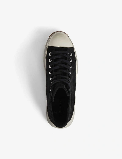 Shop Allsaints Osun High-top Leather Trainers In Black