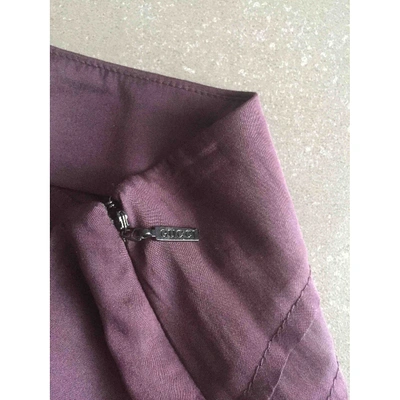 Pre-owned Gucci Silk Mid-length Skirt In Purple