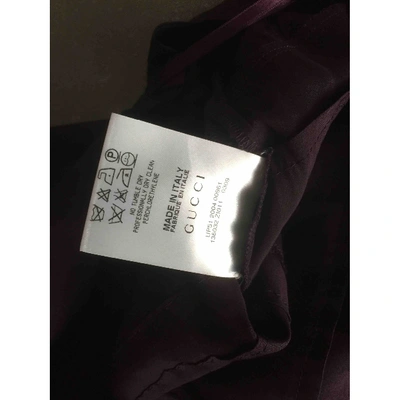 Pre-owned Gucci Silk Mid-length Skirt In Purple