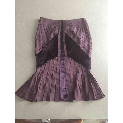 Pre-owned Gucci Silk Mid-length Skirt In Purple