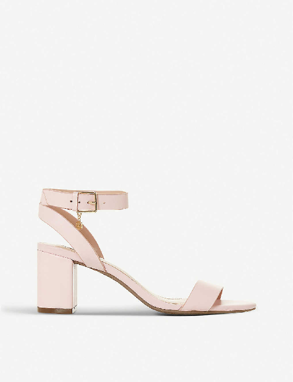 pale pink block heel sandals