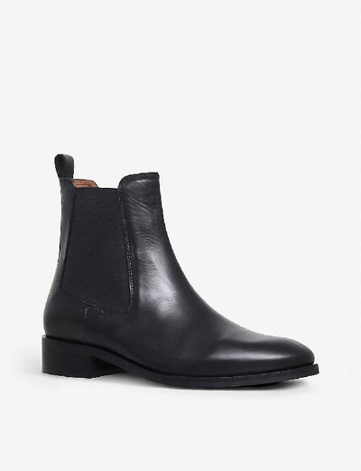 Shop Kurt Geiger Dalby Leather Ankle Boots In Black