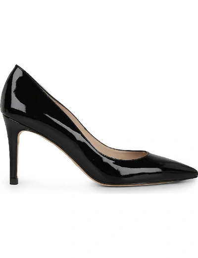 Lk Bennett Womens  Florete Patent-leather Courts In Black