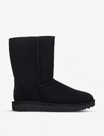 Shop Ugg Womens Black Classic Ll Short Sheepskin Boots