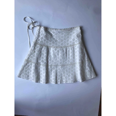 Pre-owned Luisa Beccaria White Cotton Skirt