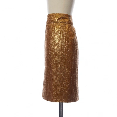 Pre-owned Prada Gold Skirt