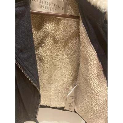 Pre-owned Burberry Black Shearling Jacket