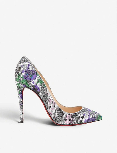 Christian Louboutin Pigalle Follies 100 Paillette Pumps In Silver-multi/sv  | ModeSens