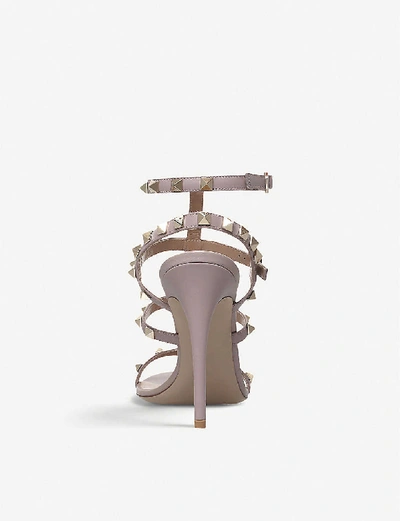 Shop Valentino Rockstud Studded Leather Sandals In Nude