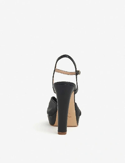 Lk Bennett Nille Leather Platform Sandals In Bla-black | ModeSens