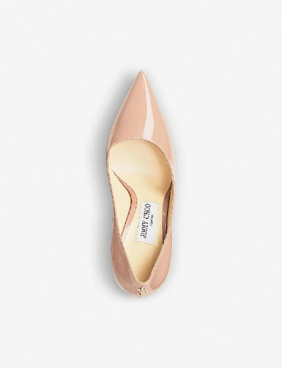 Shop Jimmy Choo Women's Ballet Pink Love 100 Patent-leather Courts