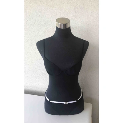 Pre-owned Fendi Two-piece Swimsuit In Black