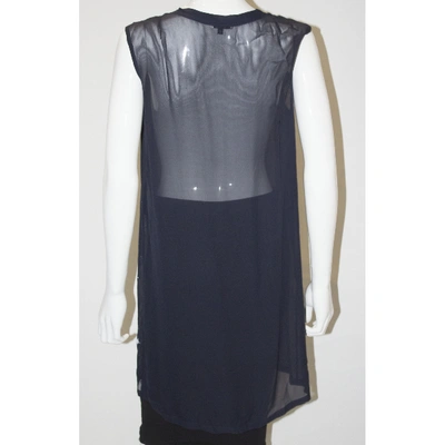 Pre-owned Ann Demeulemeester Silk Tunic In Navy