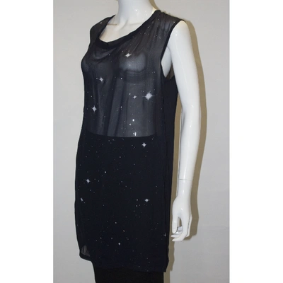 Pre-owned Ann Demeulemeester Silk Tunic In Navy