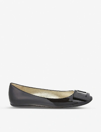 Gommette patent leather ballerina flats