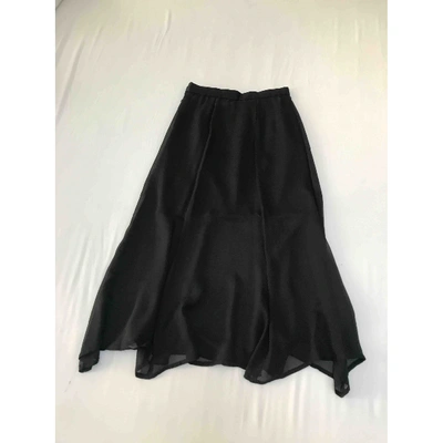 Pre-owned Karl Lagerfeld Maxi Skirt In Black