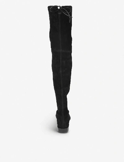 Shop Stuart Weitzman Women's Black Lowland Suede Thigh Boots