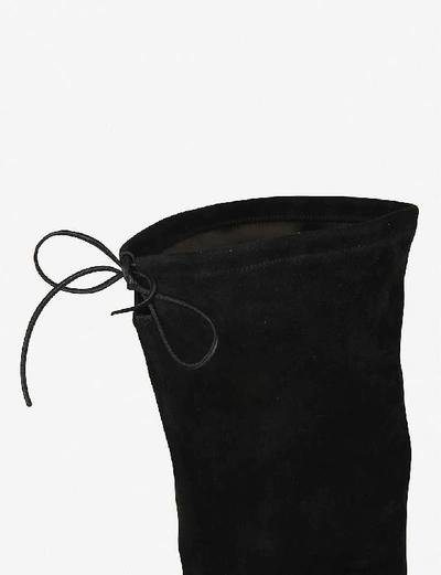 Shop Stuart Weitzman Women's Black Lowland Suede Thigh Boots