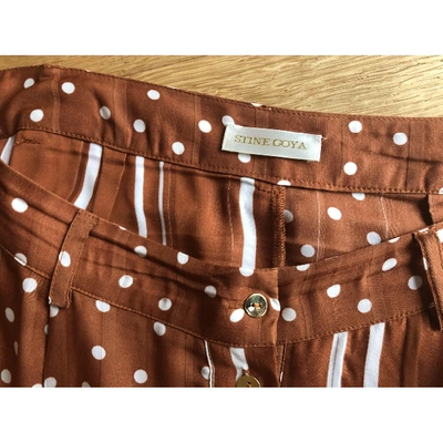 Pre-owned Stine Goya Brown Silk Skirt