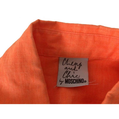 Pre-owned Moschino Cheap And Chic Linen Shirt In Orange