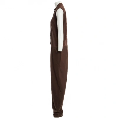 Pre-owned Fendi Wool Jumpsuit In Brown