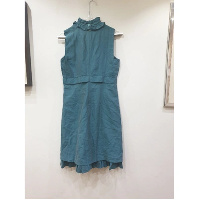 Pre-owned Max Mara Mini Dress In Green