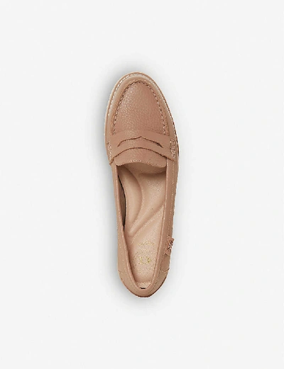 Shop Dune Guinnea Low-heel Leather Loafers In Cappuccino-leather