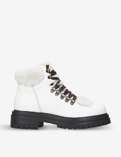 Shop Kurt Geiger Regent Leather Boots In White
