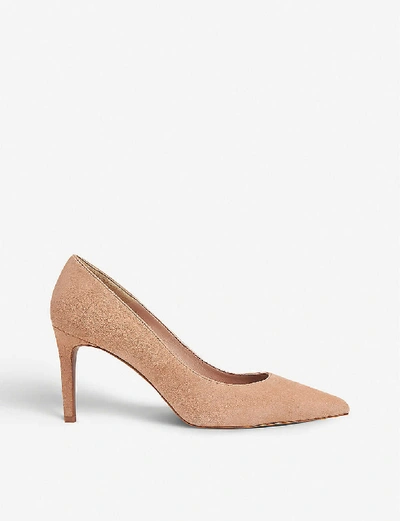 Shop Whistles Cari Pointed Suede Courts In Nude