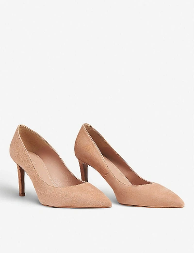 Shop Whistles Cari Pointed Suede Courts In Nude