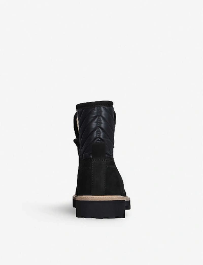 Shop Ganni Winter Leather And Suede Ankle Boots In Black