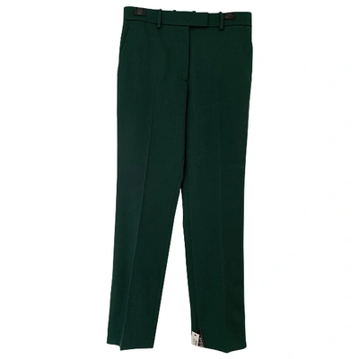 Pre-owned Calvin Klein 205w39nyc Wool Straight Pants In Green