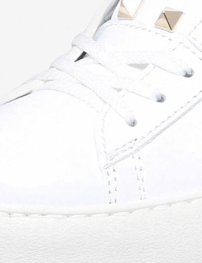Valentino White Rockstud Untitled Sneakers In White