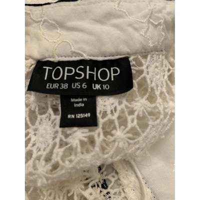 Pre-owned Topshop Mini Dress In White