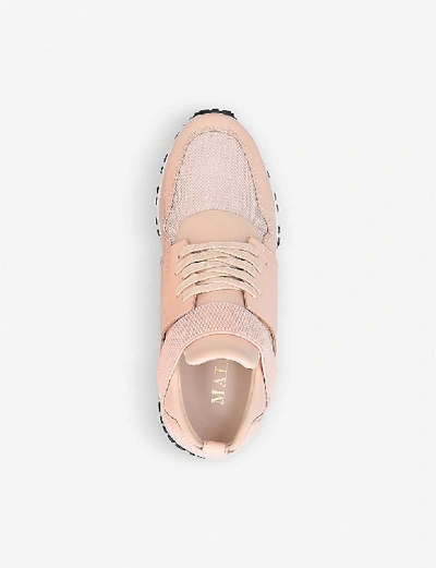Shop Mallet Elast Leather And Mesh Trainers In Pink