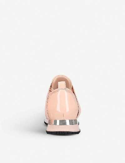 Shop Mallet Elast Leather And Mesh Trainers In Pink