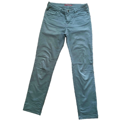 Pre-owned Comptoir Des Cotonniers Straight Trousers In Green