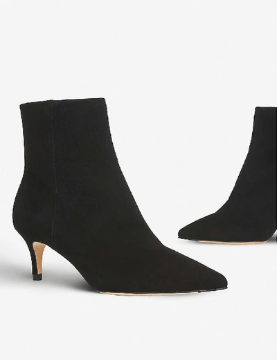 Shop Lk Bennett Tamara Suede Ankle Boots In Bla-black