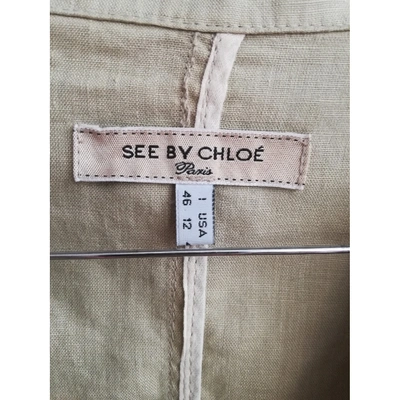 Pre-owned See By Chloé Linen Jacket In Beige