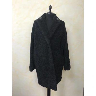 Pre-owned Blumarine Faux Fur Coat In Black